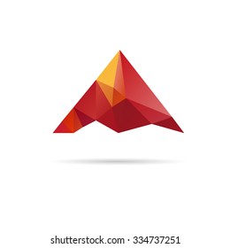 Low Poly Mountain Design. Vector Illustration