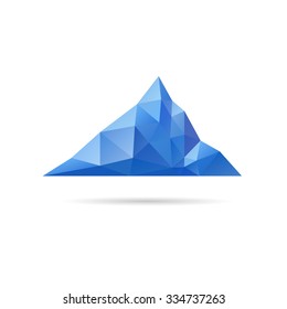 Low Poly Mountain Design. Vector Illustration