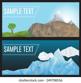 Low poly mountain landscapes