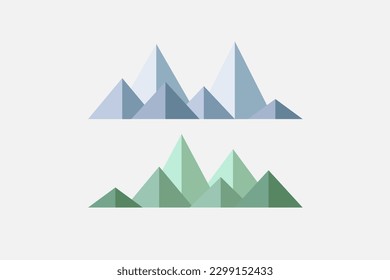 low poly, mountains, vector, background, symbol, icon, logo, element, blue, green, polygonal, triangle, landscape