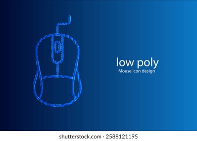 Low poly mouse icon creative design