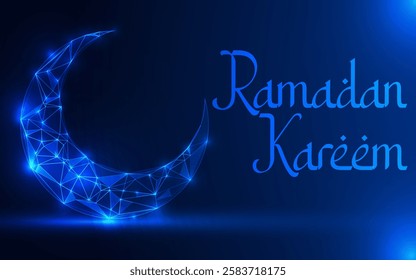 Low Poly Music Ramadan Icon Design, Geometric 3D Symbol Representing Islamic Music, Cultural Harmony, Spiritual Celebration, Ramadan Festivities, and Traditional Sound for the Holy Month