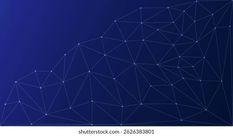 Projeto de rede de baixa polarização: nós de conexão 3D estilizados e estruturas da Web para tecnologia, interface do usuário, aplicativos e visuais digitais