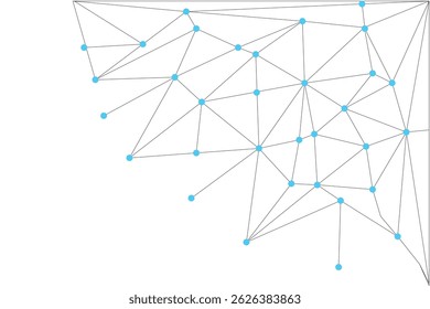 Projeto de rede de baixa polarização: nós de conexão 3D estilizados e estruturas da Web para tecnologia, interface do usuário, aplicativos e visuais digitais