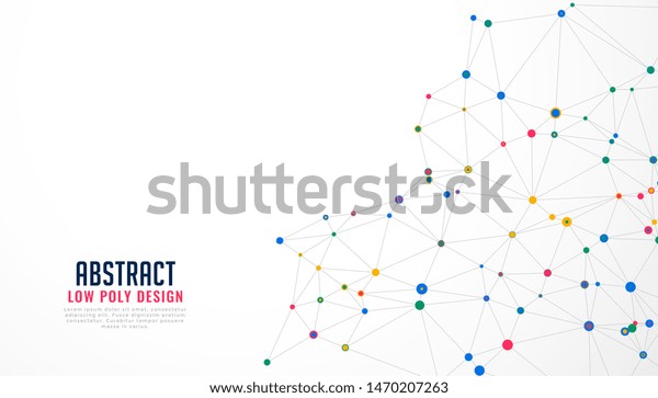 Low Poly Network Lines Mesh White Stock Vector Royalty Free 1470207263