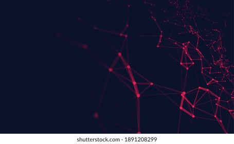 low poly network mesh connection background design