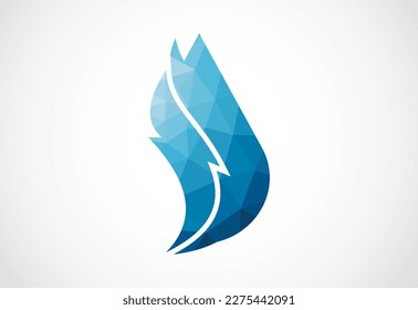 Diseño de logotipo de polos y aceites bajos y gas, concepto de diseño de vectores
