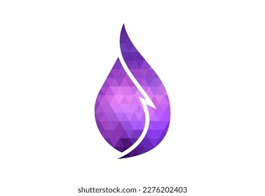 Diseño de logotipo de polos y aceites bajos y gas, concepto de diseño de vectores