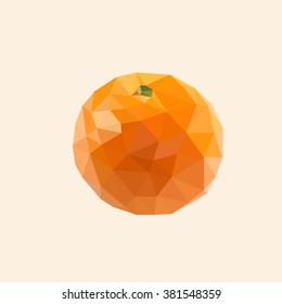 Low Poly Orange Fruit