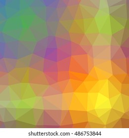 Low poly pattern design. Large cells. Vector polygonal background with vibrant colors gradient of low poly art. Multicolored low poly pattern in geometric style for your poster.