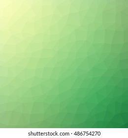 Low poly pattern design. Medium cells. Vector polygonal background with yellow to green gradient of low poly art. Multicolored low poly pattern in geometric style for your poster.