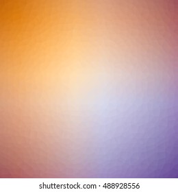 Low poly pattern design. Small cells. Vector polygonal background with purple to orange gradient of low poly art. Multicolored low poly pattern in geometric style for your poster.