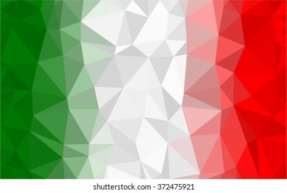 low poly pattern Italian flag