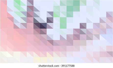 Low Poly pattern of triangles in pastel shades