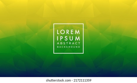 Low poly pattern vector illustration in yellow green color gradient. Abstract background design template.
