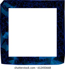 Low poly picture frame on a white background. Vector art.