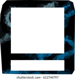 Low poly picture frame on a white background. Vector art.