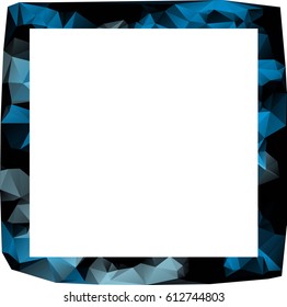 Low poly picture frame on a white background. Vector art.
