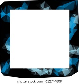 Low poly picture frame on a white background. Vector art.
