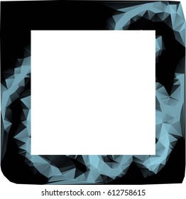 Low poly picture frame on a white background. Vector art.