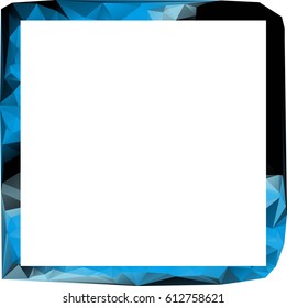 Low poly picture frame on a white background. Vector art.