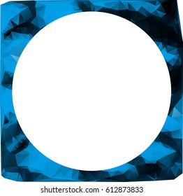 Low poly picture frame on a white background. Vector art.