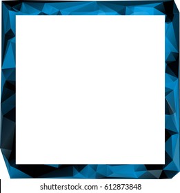 Low poly picture frame on a white background. Vector art.