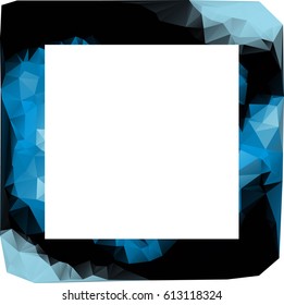 Low poly picture frame on a white background. Vector art.
