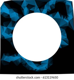 Low poly picture frame on a white background. Vector art.