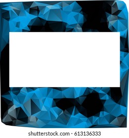 Low poly picture frame on a white background. Vector art.