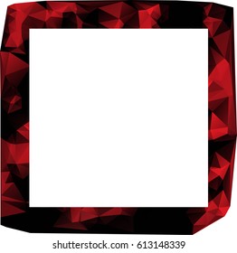 Low poly picture frame on a white background. Vector art.