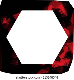 Low poly picture frame on a white background. Vector art.