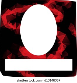 Low poly picture frame on a white background. Vector art.