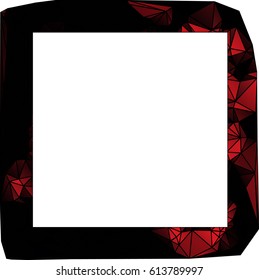 Low poly picture frame on a white background. Vector art.