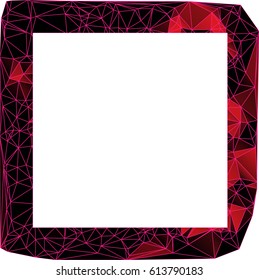 Low poly picture frame on a white background. Vector art.
