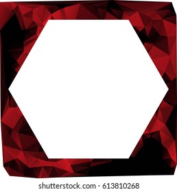Low poly picture frame on a white background. Vector art.