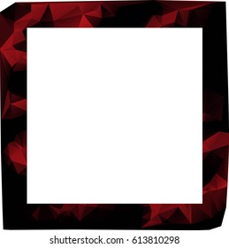 Low poly picture frame on a white background. Vector art.