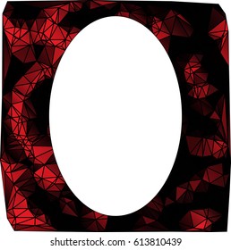 Low poly picture frame on a white background. Vector art.