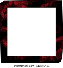 Low poly picture frame on a white background. Vector art.