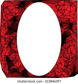 Low poly picture frame on a white background. Vector art.
