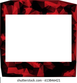 Low poly picture frame on a white background. Vector art.