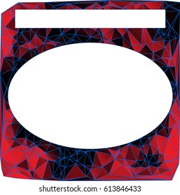Low poly picture frame on a white background. Vector art.