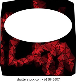 Low poly picture frame on a white background. Vector art.