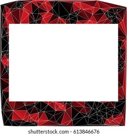 Low poly picture frame on a white background. Vector art.