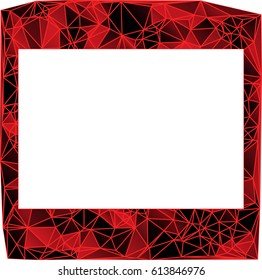 Low poly picture frame on a white background. Vector art.