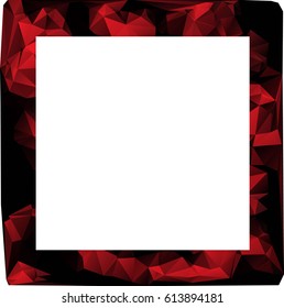 Low poly picture frame on a white background. Vector art.
