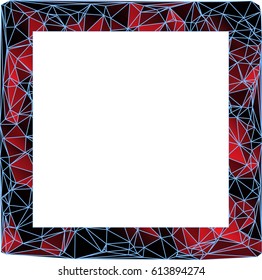 Low poly picture frame on a white background. Vector art.