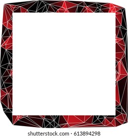 Low poly picture frame on a white background. Vector art.