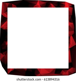 Low poly picture frame on a white background. Vector art.