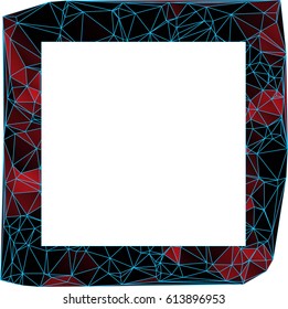 Low poly picture frame on a white background. Vector art.